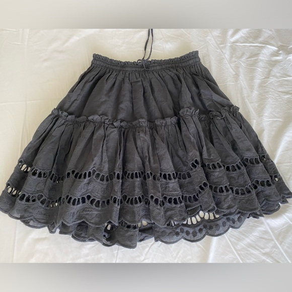Seven Wonders Alannah Short Cotton Skirt Black Lined Size US 4 fits like XS - Picture 5 of 15